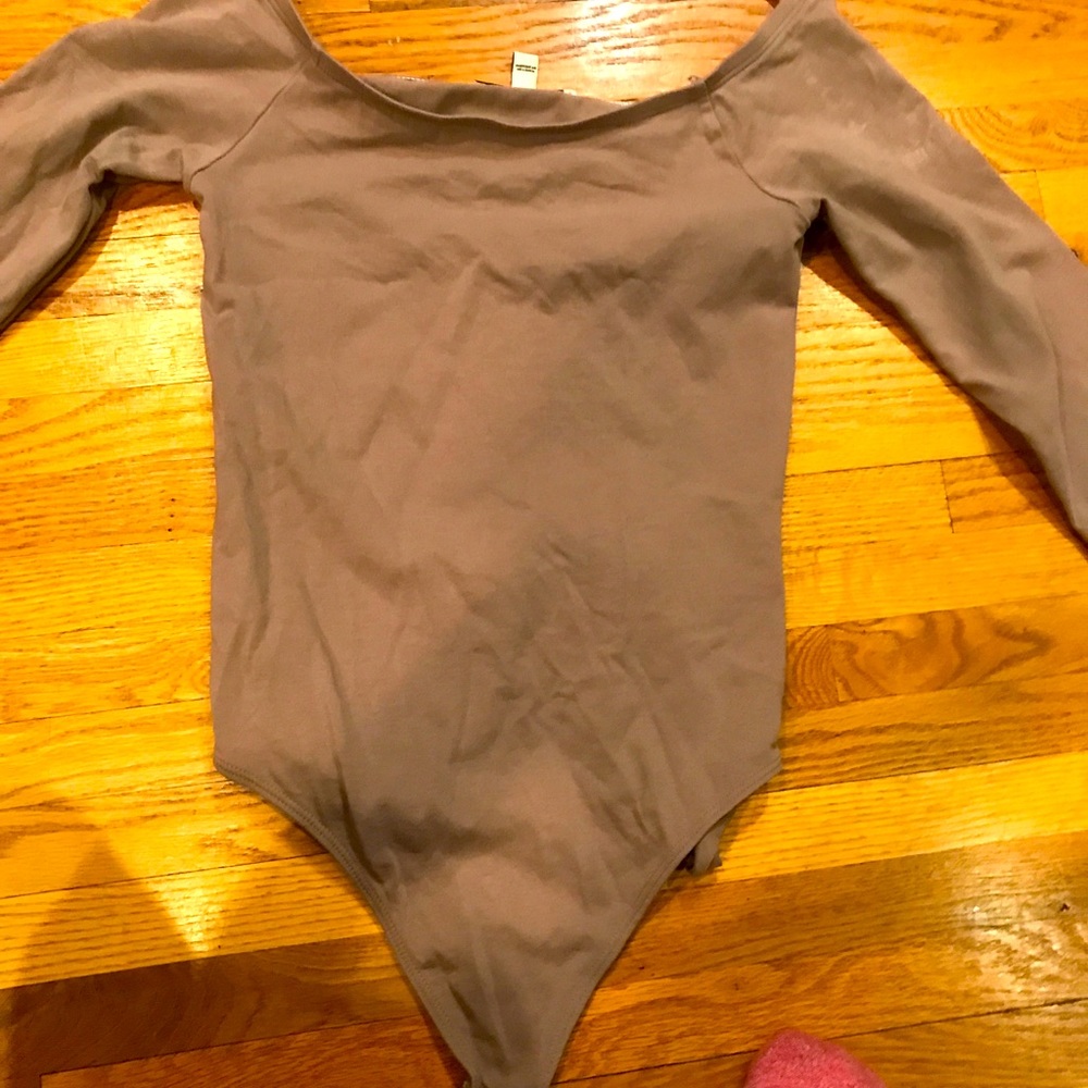 Tan bodysuit from Express one eleven